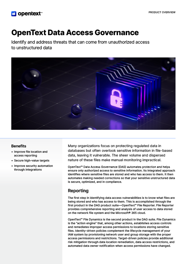 DAG Product Overview Flyer