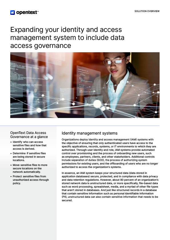 Expanding Your Identity Management System to Include Data Access Governance - New